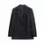 Outono feminino duplo breasted escritório wear blazer casaco manga longa bolsos - comprar online