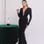Glitter profundo decote em v maxi vestido para mulheres elegante brilho manga lo - comprar online