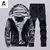 Novo velo conjunto masculino marca de moda agasalho forrado moletom grosso + cal - Zayro