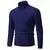 Novo suéter de gola alta masculino cor sólida pulôver de malha quente casual - comprar online