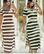 Vestido listrado longo