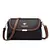 Bolsa feminina de ombro em couro preto com detalhes marrons e alça ajustável