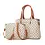 Bolsa feminina premium 2 em 1 na cor creme, composta por uma tote estruturada e uma mini crossbody, ambas com detalhes em marrom.
