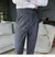 calça de alfaiataria masculina casual de cintura alta e perna reta - loja online
