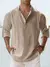 Camisa de linho de algodão leve manga longa casual - Kovel