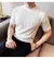 Polo masculino de malha texturizada – Camiseta Soft Lounge com ajuste elástic