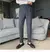 calça de alfaiataria masculina casual de cintura alta e perna reta - comprar online