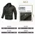 Jaqueta casual de cor sólida, bolso com zíper, gola alta, jaqueta grande, esti