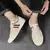 Imagem do Sapatos casuais masculinos de luxo moda tênis para homens malha leve respiráve