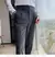 calça de alfaiataria masculina casual de cintura alta e perna reta - comprar online
