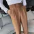calça de alfaiataria masculina casual de cintura alta e perna reta - Kovel
