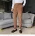 calça de alfaiataria masculina casual de cintura alta e perna reta - Kovel
