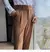 calça de alfaiataria masculina casual de cintura alta e perna reta - Kovel