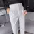 calça de alfaiataria masculina casual de cintura alta e perna reta - loja online