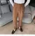 calça de alfaiataria masculina casual de cintura alta e perna reta - comprar online