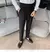 calça de alfaiataria masculina casual de cintura alta e perna reta - Kovel