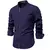Camisa Social Masculina 100% Algodão Cor Sólida Manga Longa