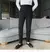 calça de alfaiataria masculina casual de cintura alta e perna reta