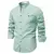 Camisa Social Masculina 100% Algodão Cor Sólida Manga Longa