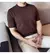 Polo masculino de malha texturizada – Camiseta Soft Lounge com ajuste elástic