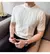 Polo masculino de malha texturizada – Camiseta Soft Lounge com ajuste elástic - Kovel