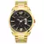 Relogio Masculino Technos Dourado Fundo Preto com Calendário