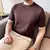 Polo masculino de malha texturizada – Camiseta Soft Lounge com ajuste elástic