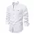 Camisa Social Masculina 100% Algodão Cor Sólida Manga Longa - loja online