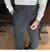 calça de alfaiataria masculina casual de cintura alta e perna reta - loja online
