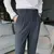 calça de alfaiataria masculina casual de cintura alta e perna reta - Kovel