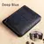 Imagem do Couro genuíno Rfid Carteiras de Proteção para Homens Vintage Thin Short Multi Function ID Credit Card Holder Money Bag