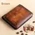 Couro genuíno Rfid Carteiras de Proteção para Homens Vintage Thin Short Multi Function ID Credit Card Holder Money Bag