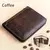 Couro genuíno Rfid Carteiras de Proteção para Homens Vintage Thin Short Multi Function ID Credit Card Holder Money Bag - comprar online