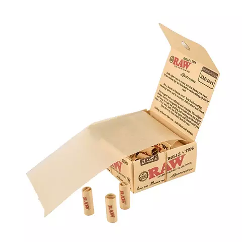 RAW MASTERPIECE - 12 RAW ROLLS + 30 PRE-ROLLED TIPS - comprar en línea
