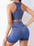 Conjunto Academia - Top e Short Modelador Levanta Bumbum Top Sports Bojo Removível Fitness na internet