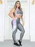 Conjunto Fitness Feminino Recorte Colorido com Calça Legging e Cropped sem Bojo na internet
