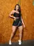 Conjunto para academia Fitness Top alcinha com short saia