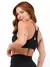 Imagem do Conjunto Fitness Top Alça e Short Legging Blackout Cós Alto Feminino Liso Básico Academia Zero Transparência - Roxo
