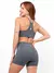 Conjunto Fitness Top Alça e Short Legging Blackout Cós Alto Feminino Liso Básico Academia Zero Transparência - Roxo - comprar online