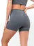 Conjunto Fitness Top Alça e Short Legging Blackout Cós Alto Feminino Liso Básico Academia Zero Transparência - Roxo - loja online