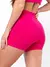 Conjunto Fitness Top Alça e Short Legging Blackout Cós Alto Feminino Liso Básico Academia Zero Transparência - Roxo na internet
