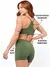 Conjunto Fitness Top Alça e Short Legging Blackout Cós Alto Feminino Liso Básico Academia Zero Transparência - Roxo - loja online