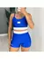 Conjunto Feminino Academia Suplex Poliamida Top e Short Com Elástico No Cós AVA Fitness - comprar online