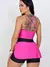 Conjunto Fitness Short Saia + Top de Alça com Bojo