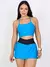Conjunto Fitness Short Saia + Top de Alça com Bojo - loja online
