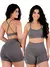 Kit 2 Conjunto Top Costa Nua, com Alça Cruzada e Short bermuda Basic Premium