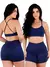 Kit 2 Conjunto Top Costa Nua, com Alça Cruzada e Short bermuda Basic Premium na internet