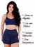 Kit 2 Conjunto Top Costa Nua, com Alça Cruzada e Short bermuda Basic Premium
