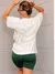 Conjunto feminino blusão oversazed, bermuda legging fitness - OutletZone10