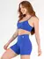 Conjunto Fitness Top Alça e Short Legging Blackout Cós Alto Feminino Liso Básico Academia Zero Transparência - Roxo na internet